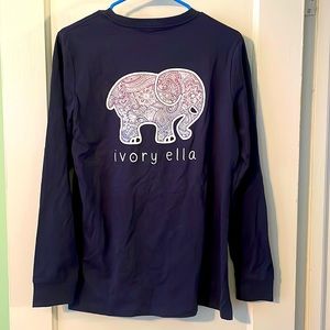 NEW Ivory Ella Long Sleeve Navy Shirt!